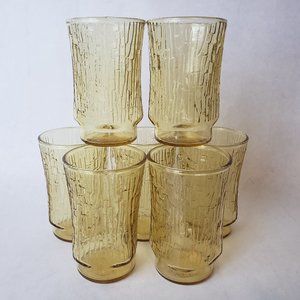 Anchor Hocking Pagoda Juice Glasses Set of 7 MCM